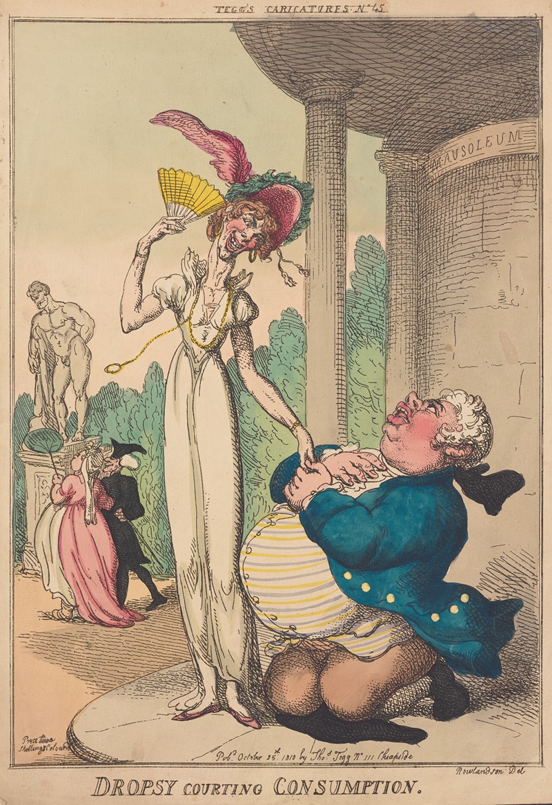 Thomas Rowlandson - Dropsy courting Consumption