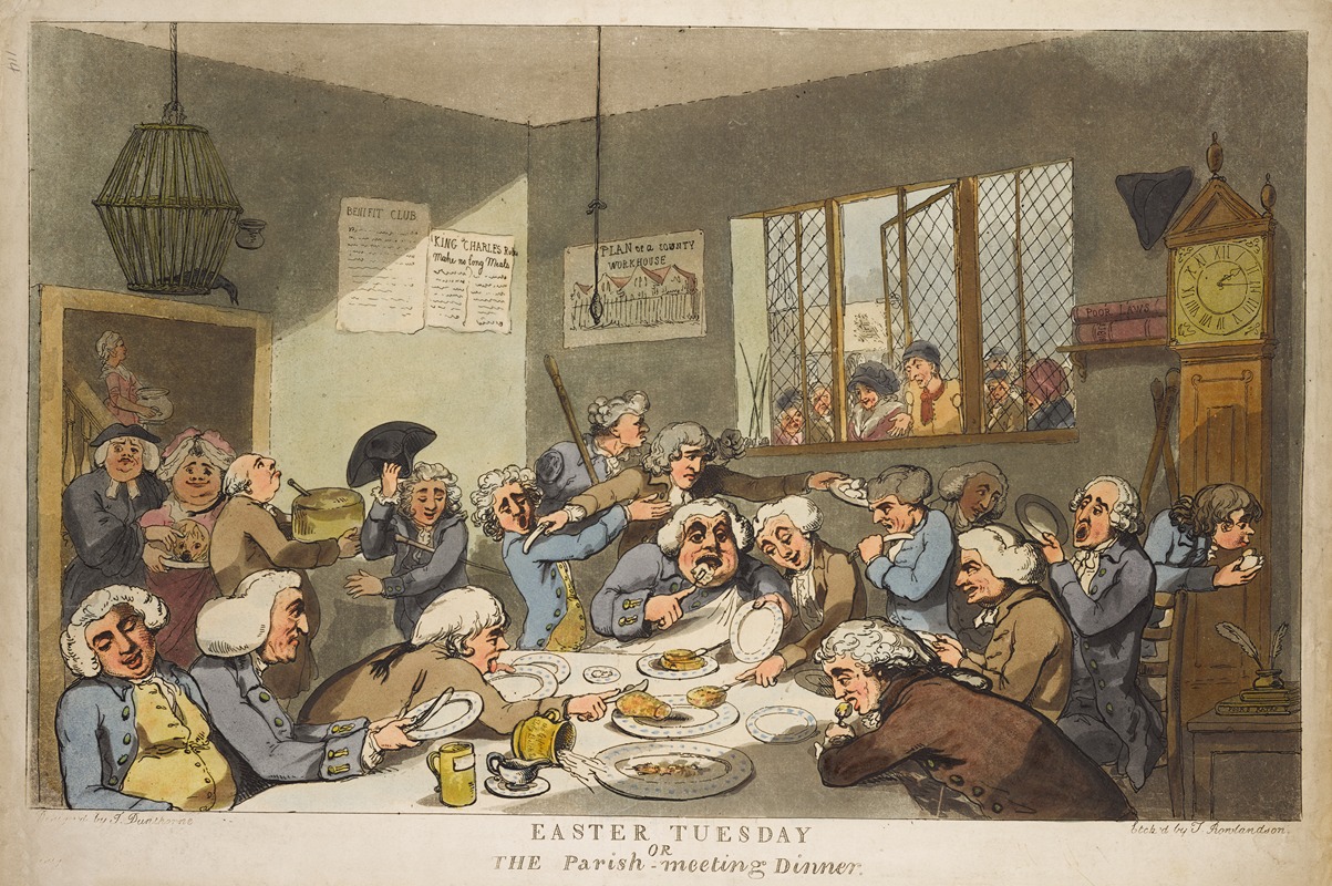 Thomas Rowlandson - Easter Tuesday, or the parish-meeting dinner