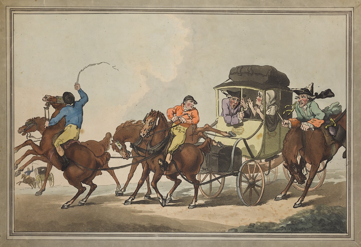 Thomas Rowlandson - English travelling or the first stage from Dover