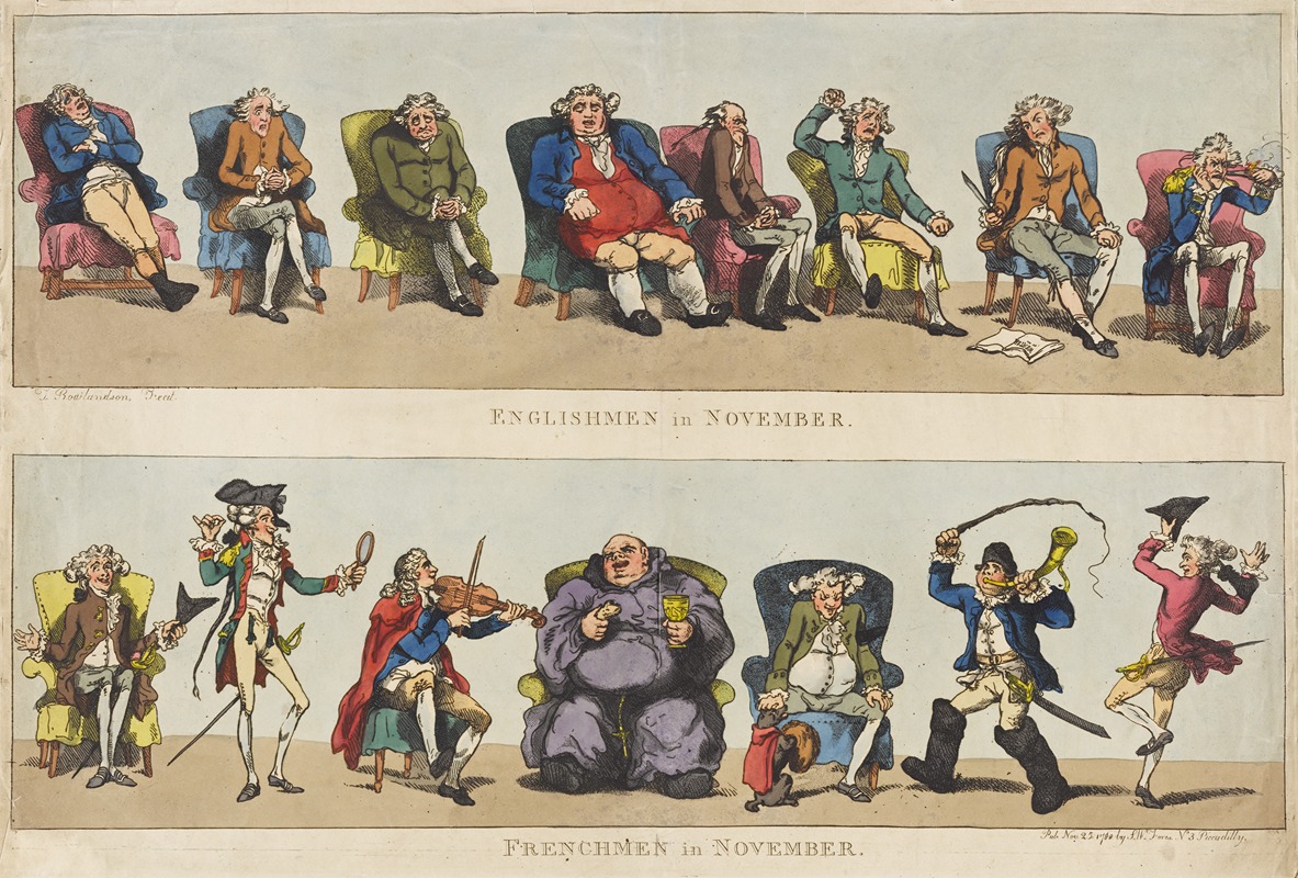 Thomas Rowlandson - Englishmen in November. Frenchmen in November