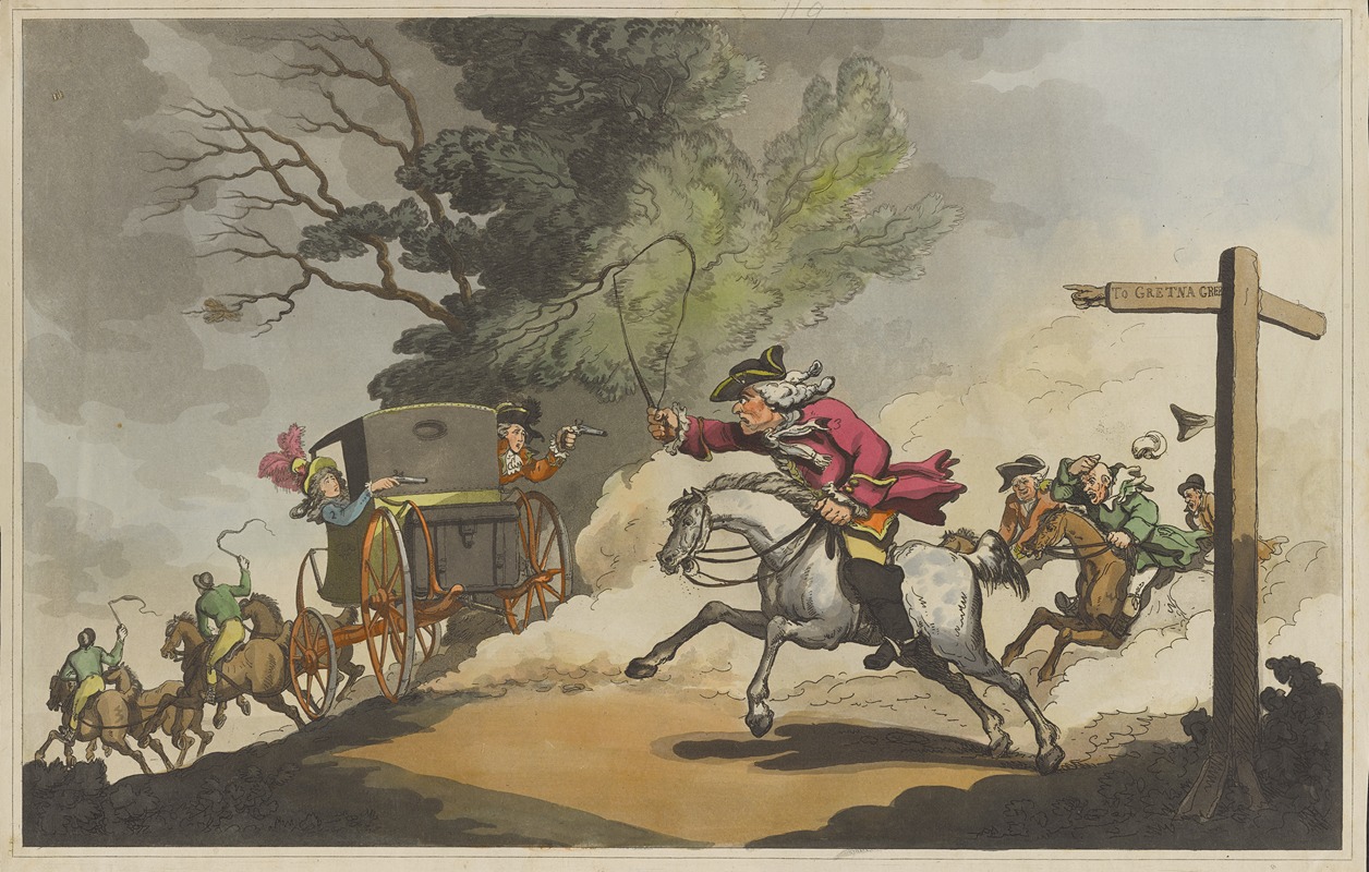 Thomas Rowlandson - Fillial affection, or a trip to Gretna Green