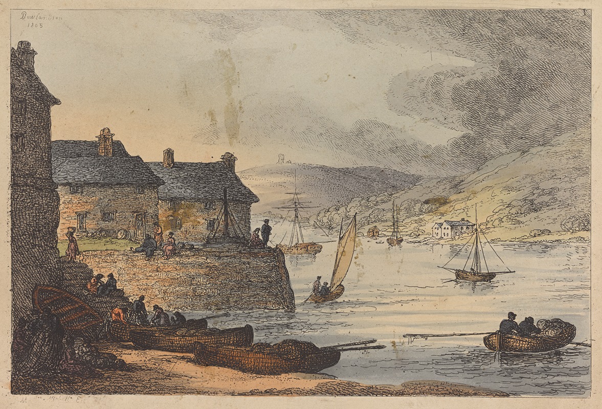 Thomas Rowlandson - Foye Harbour – Cornwall