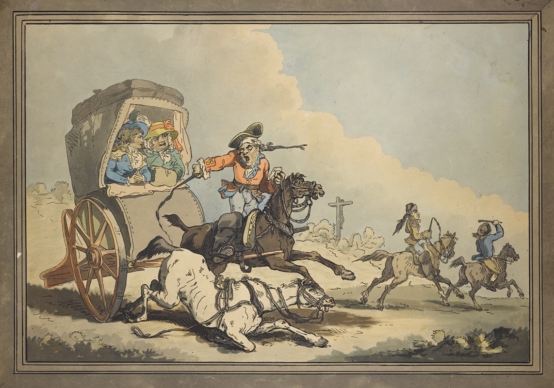 Thomas Rowlandson - French travelling, or the first stage from Calais