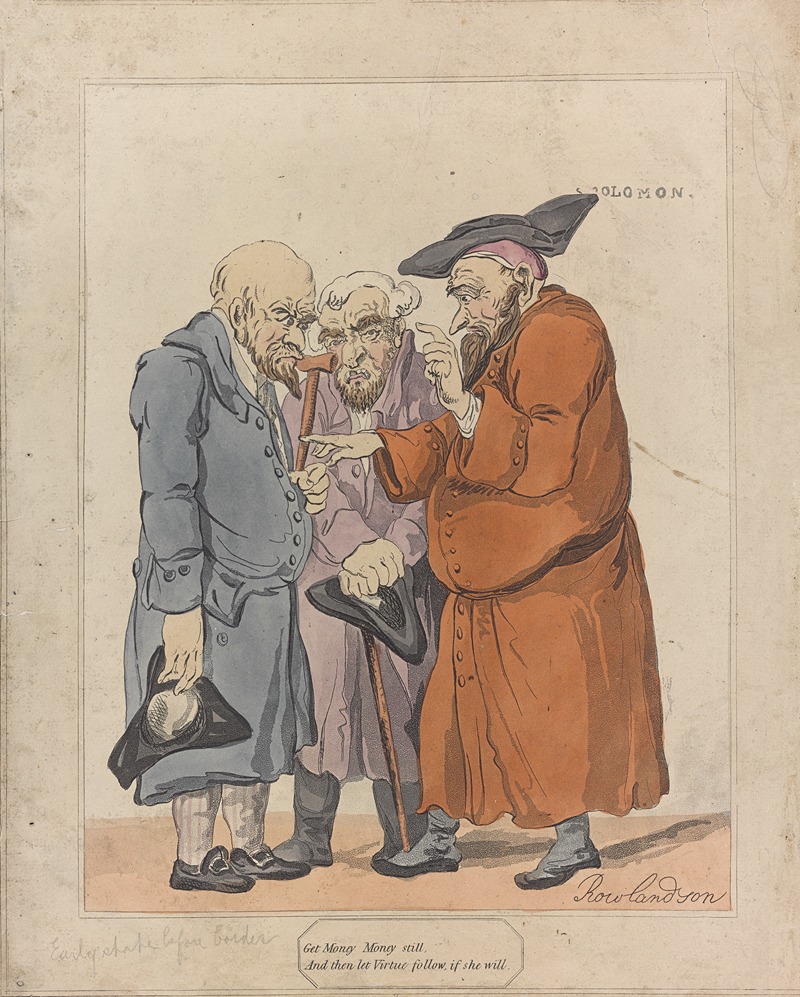 Thomas Rowlandson - Get money money still and then let virtue follow if she will