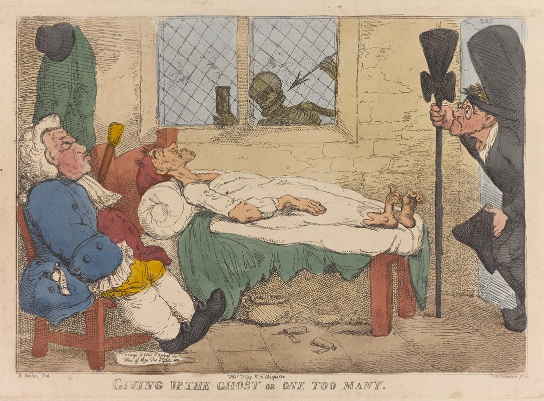 Thomas Rowlandson - Giving up the ghost or one too many