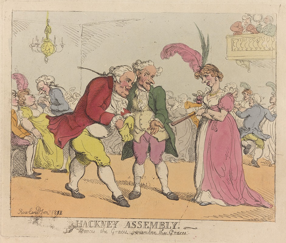 Thomas Rowlandson - Hackney assembly. The Graces, the Graces, remember the Graces