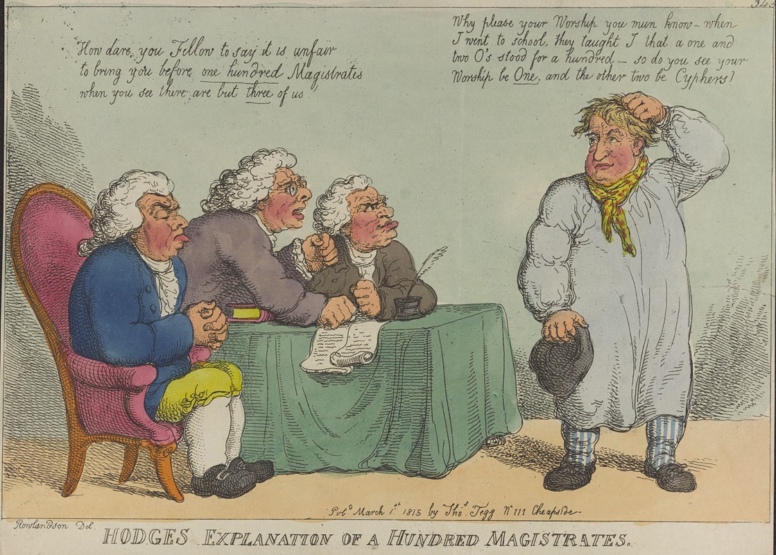 Thomas Rowlandson - Hodges explanation of a hundred magistrates