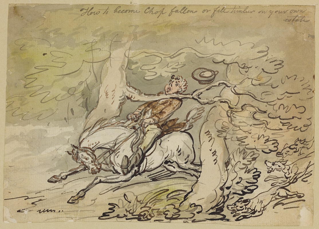 Thomas Rowlandson - How to become chop fallen or fell timber on your own estate