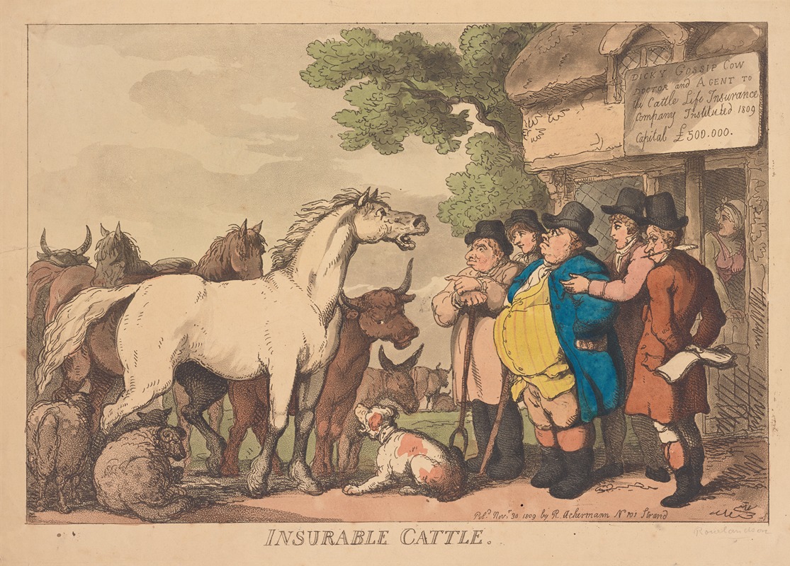 Thomas Rowlandson - Insurable cattle