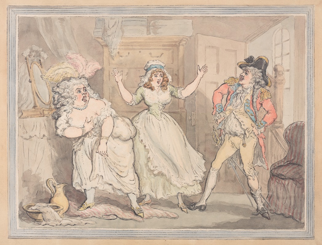 Thomas Rowlandson - Interruption or inconvenience of a lodging house