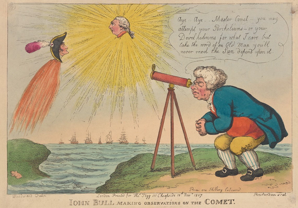 Thomas Rowlandson - John Bull making observations on the comet