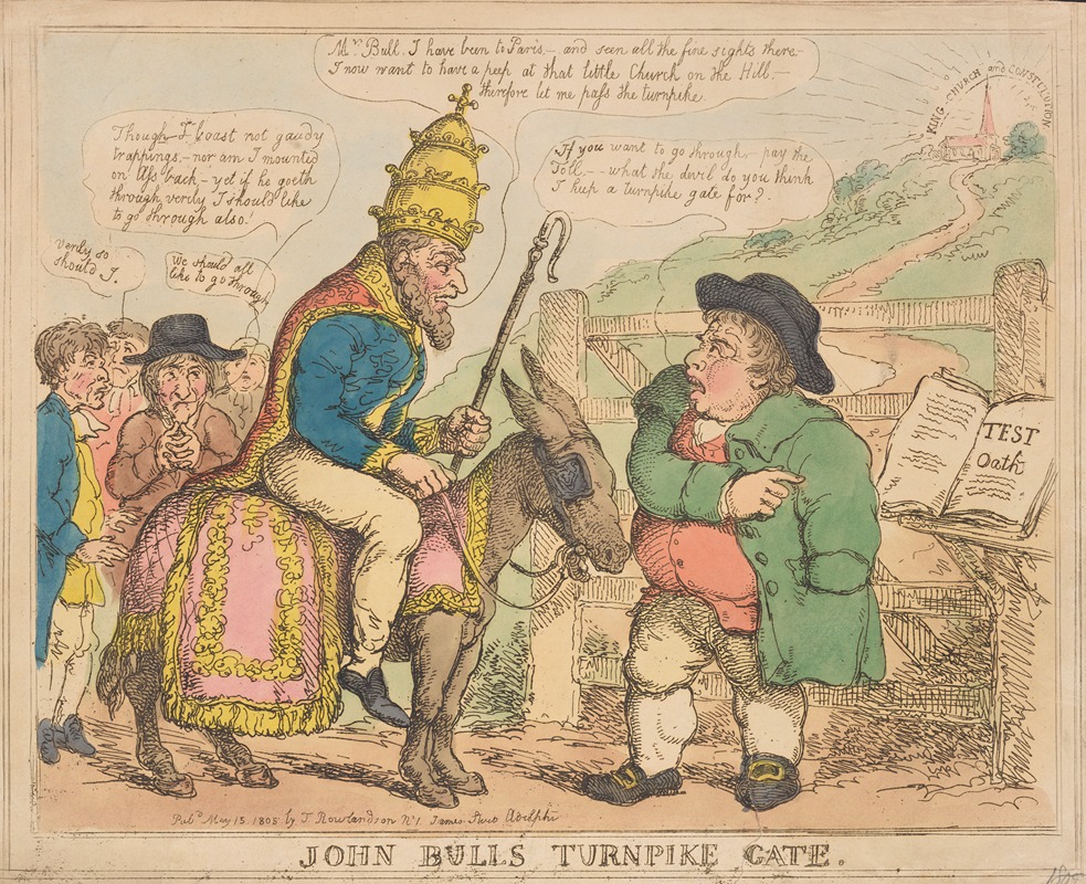 Thomas Rowlandson - John Bulls turnpike gate