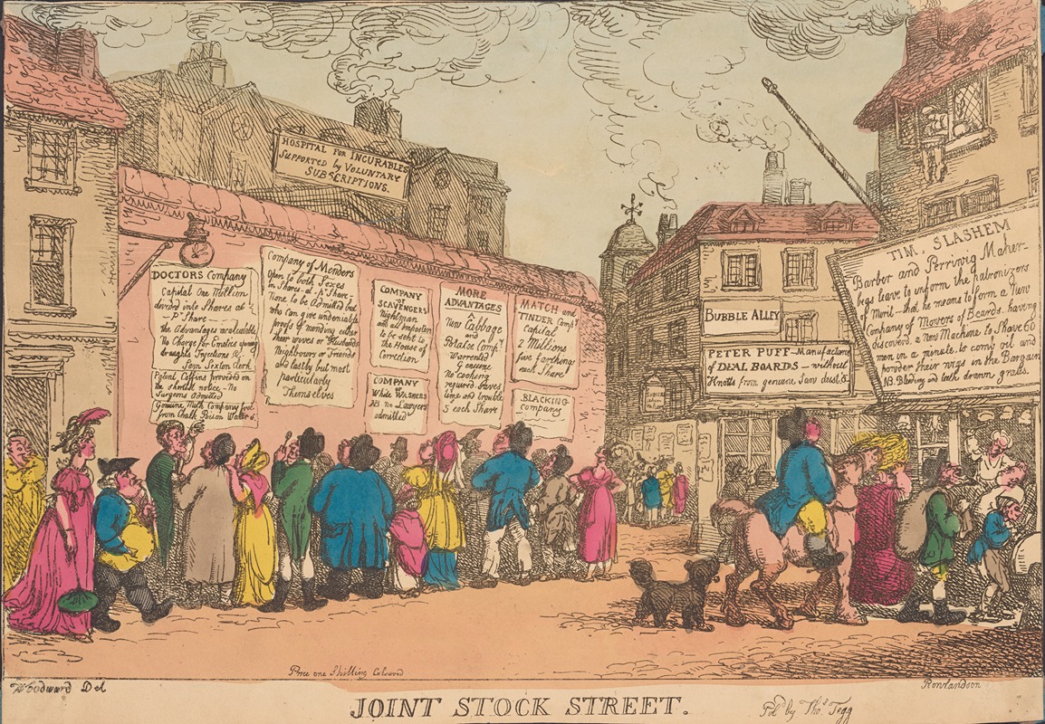 Thomas Rowlandson - Joint stock street