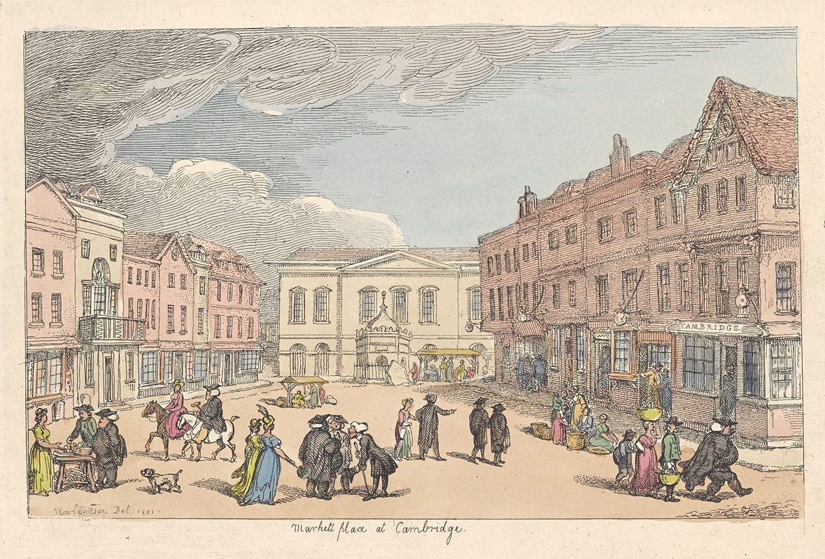 Thomas Rowlandson - Markett place at Cambridge