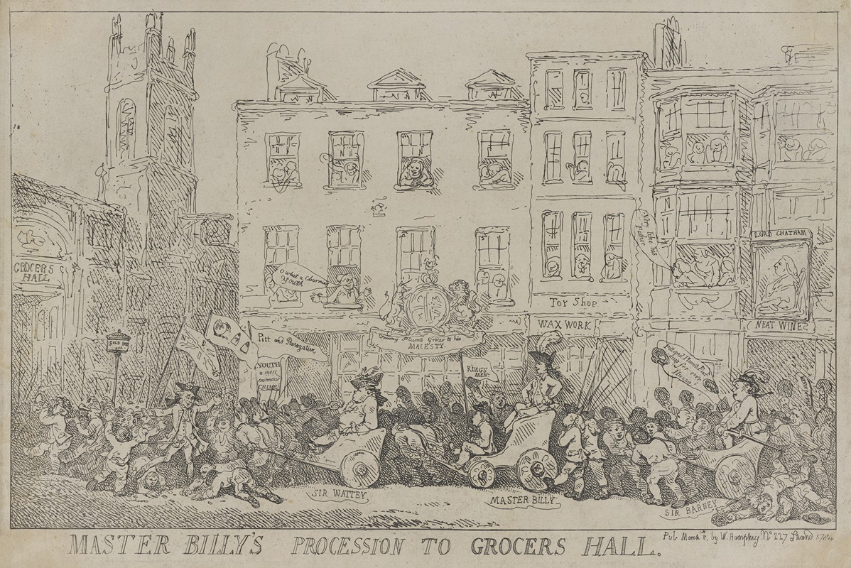 Thomas Rowlandson - Master Billy’s procession to Grocers’ Hall