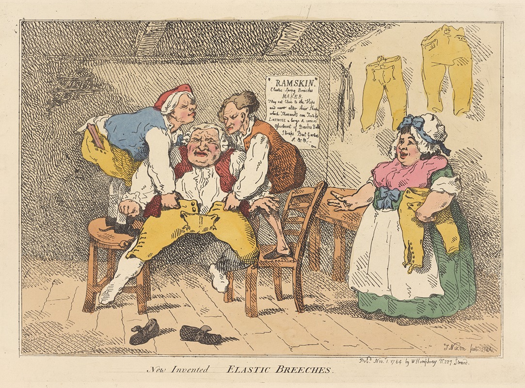 Thomas Rowlandson - New invented elastic breeches