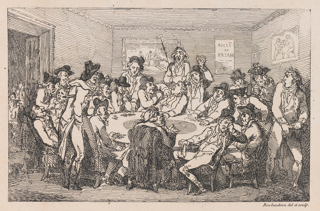 Thomas Rowlandson - Rod; Random visits a gaming table