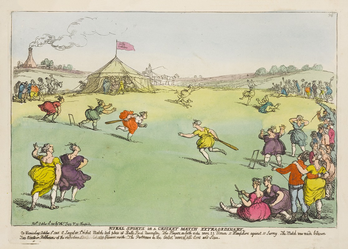 Thomas Rowlandson - Rural sports or a cricket match extraordinary