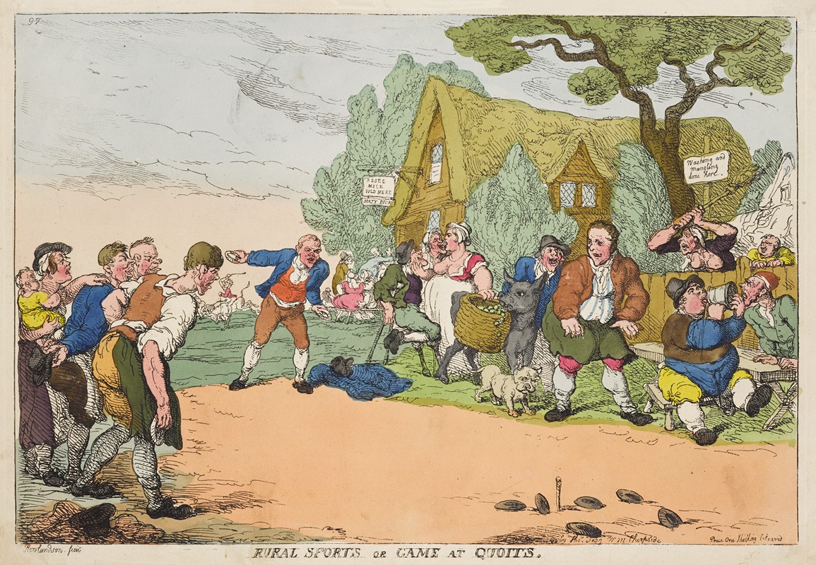 Thomas Rowlandson - Rural sports or game at Quoits