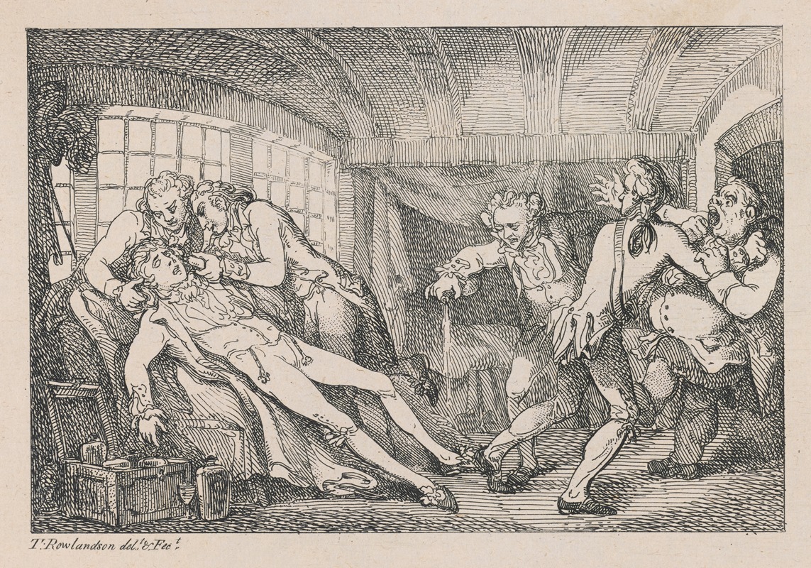 Thomas Rowlandson - Shipboard fainting scene