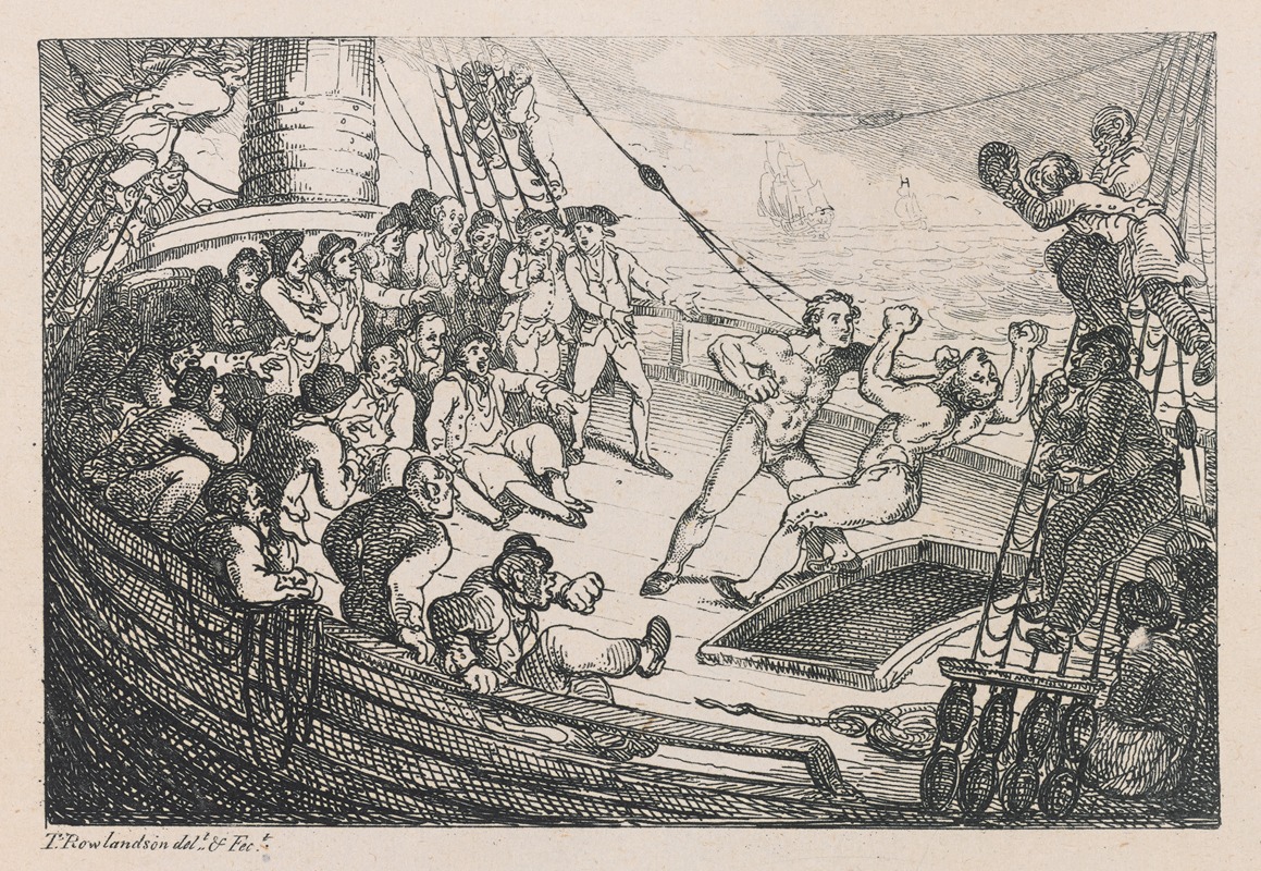 Thomas Rowlandson - Shipboard fighting scene