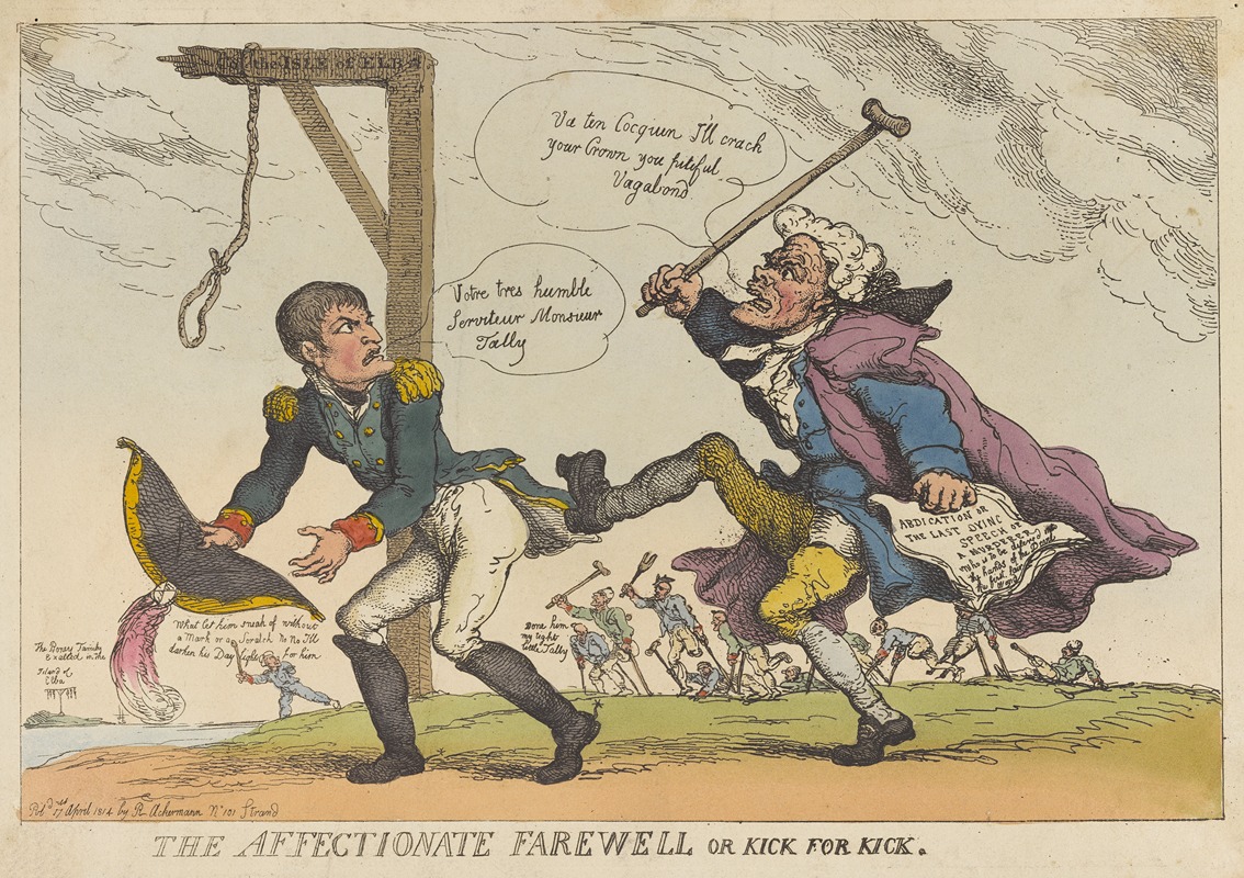 Thomas Rowlandson - The affectionate farewell or Kick for kick