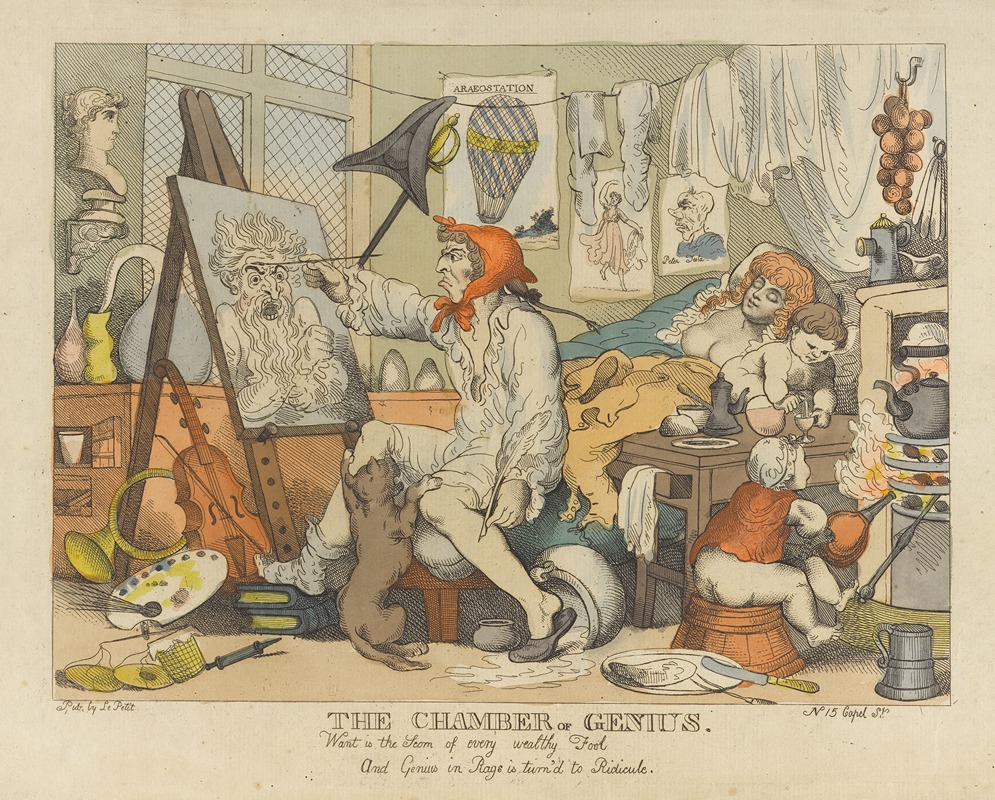 Thomas Rowlandson - The chamber of genius