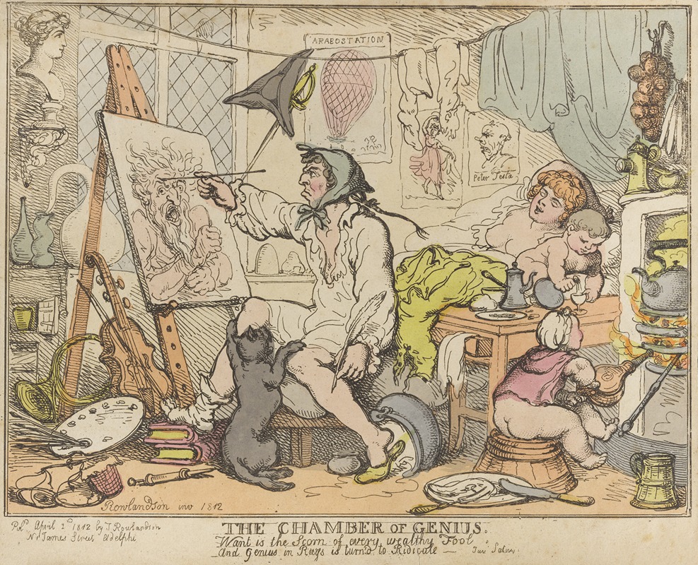 Thomas Rowlandson - The chamber of genius