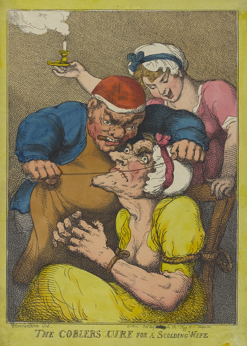 Thomas Rowlandson - The coblers cure for a scolding wife