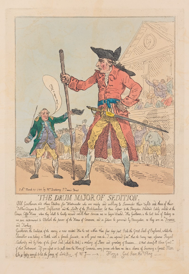 Thomas Rowlandson - The Drum Major of Sedition