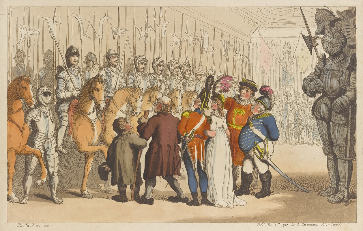 Thomas Rowlandson - The horse armoury in the Tower