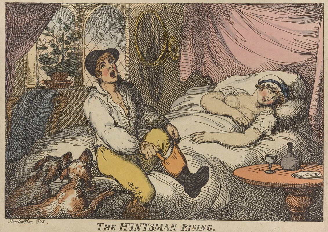 Thomas Rowlandson - The huntsman rising