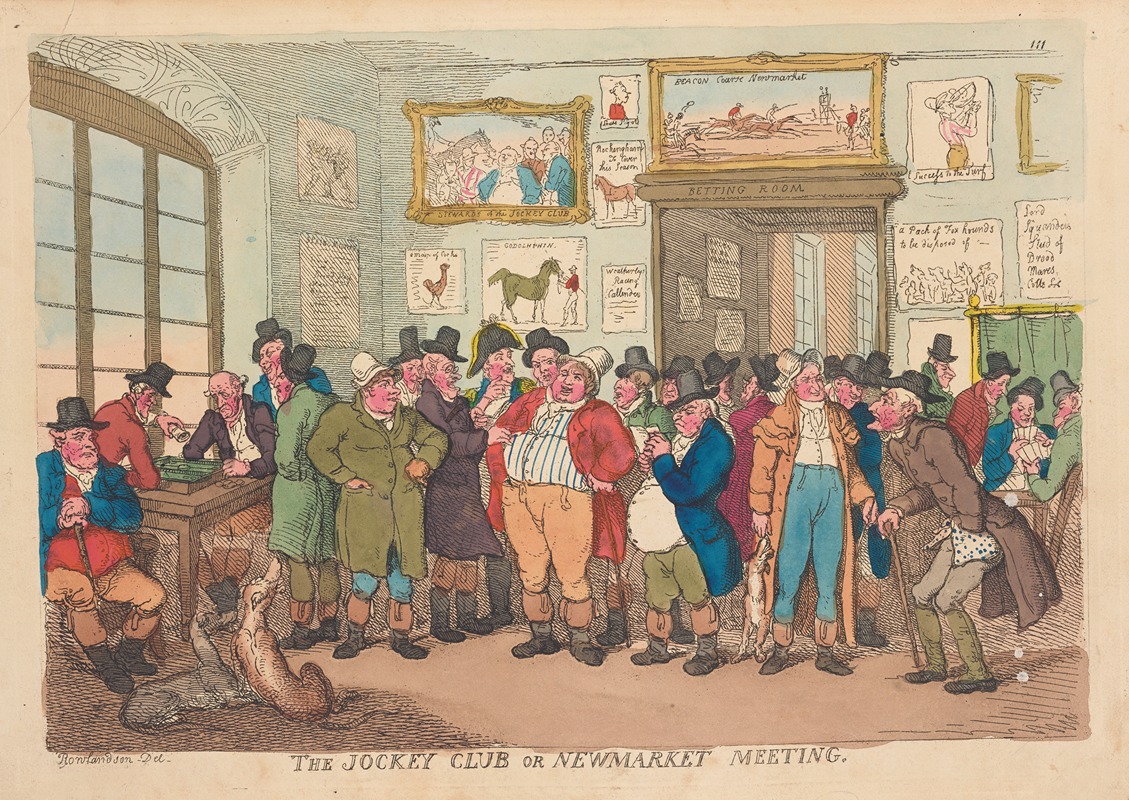 Thomas Rowlandson - The Jockey Club or Newmarket meeting