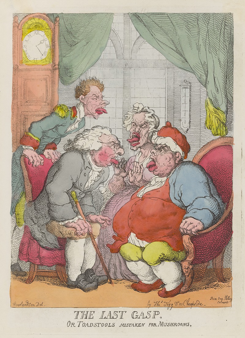 Thomas Rowlandson - The last gasp, or Toadstools mistaken for mushrooms