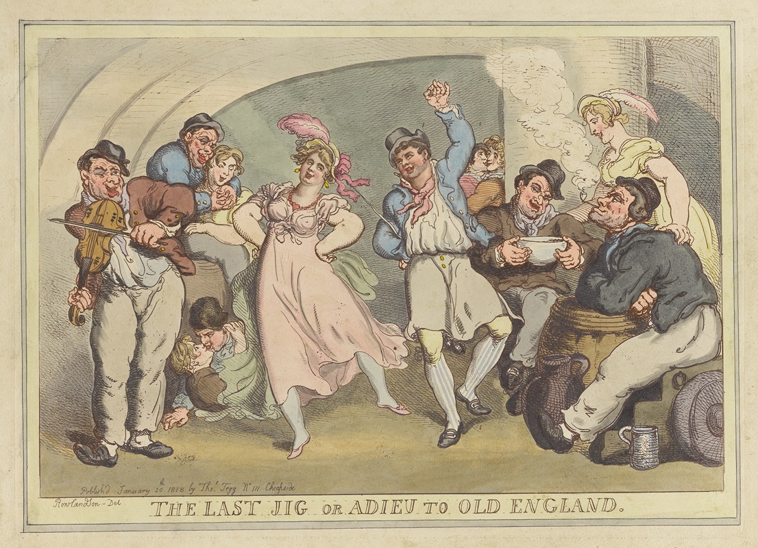 Thomas Rowlandson - The last jig or adieu to Old England