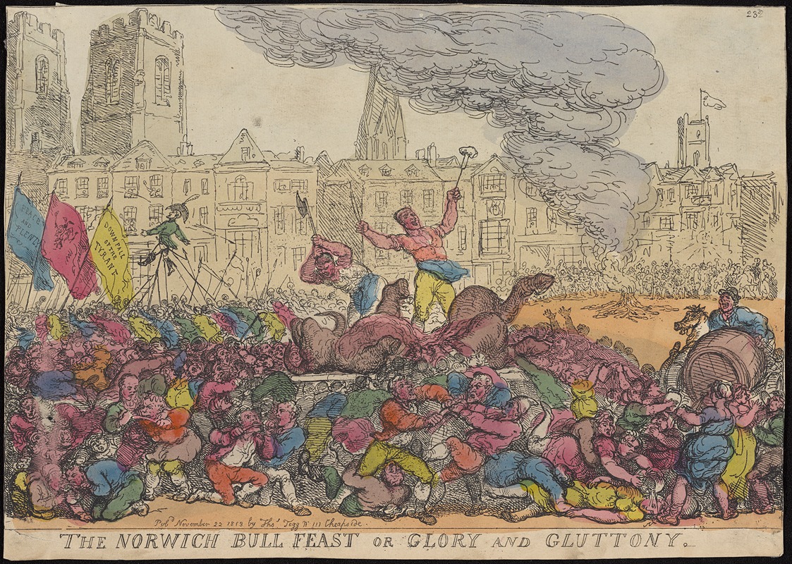 Thomas Rowlandson - The Norwich bull feast or glory and gluttony