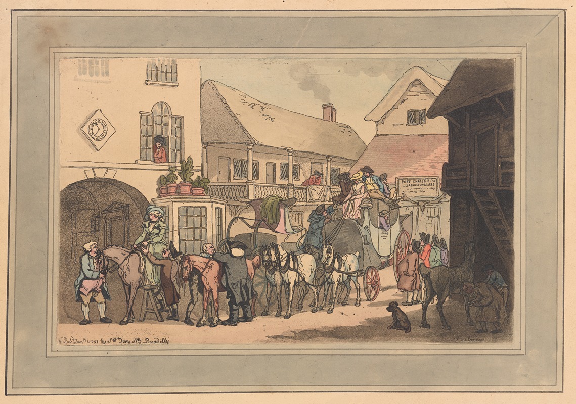 Thomas Rowlandson - The Old Angel Inn at Islington