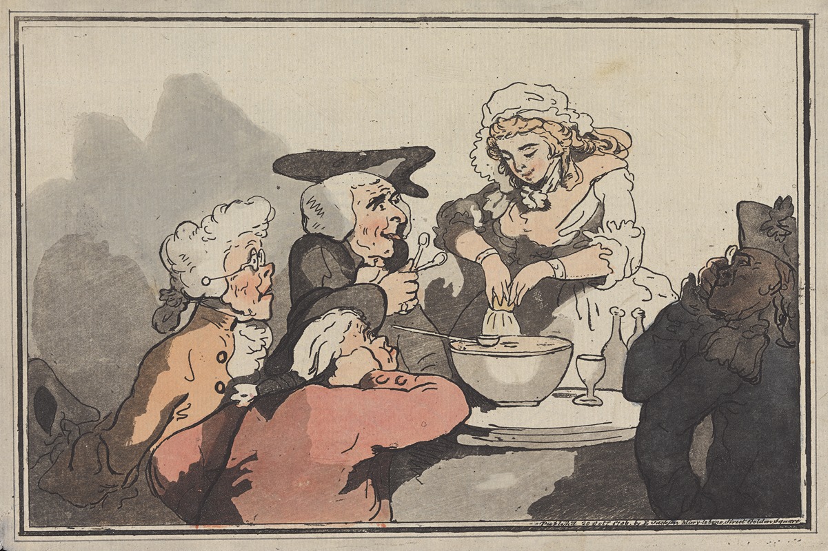 Thomas Rowlandson - The pretty barr maid