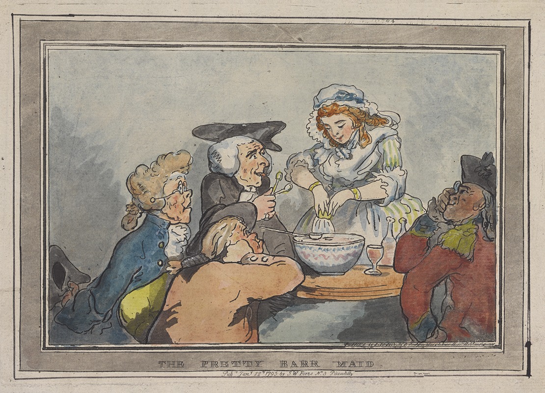 Thomas Rowlandson - The pretty barr maid