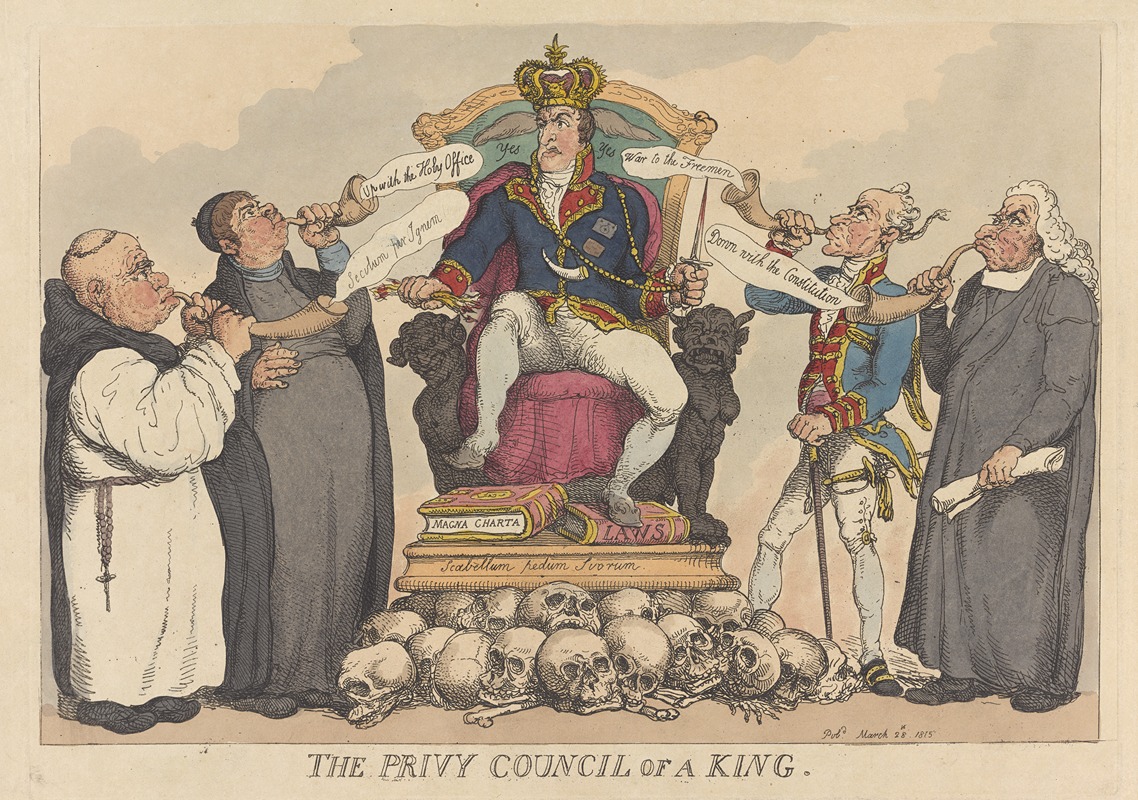 Thomas Rowlandson - The privy council of a king