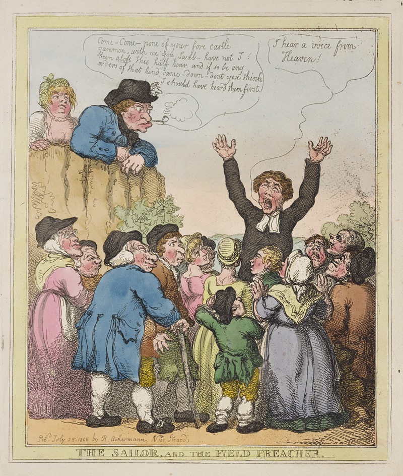 Thomas Rowlandson - The sailor and the field preacher