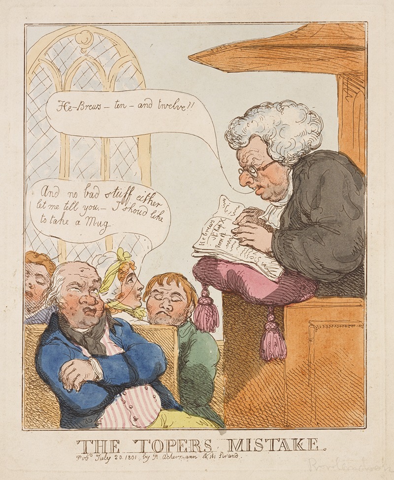 Thomas Rowlandson - The topers mistake