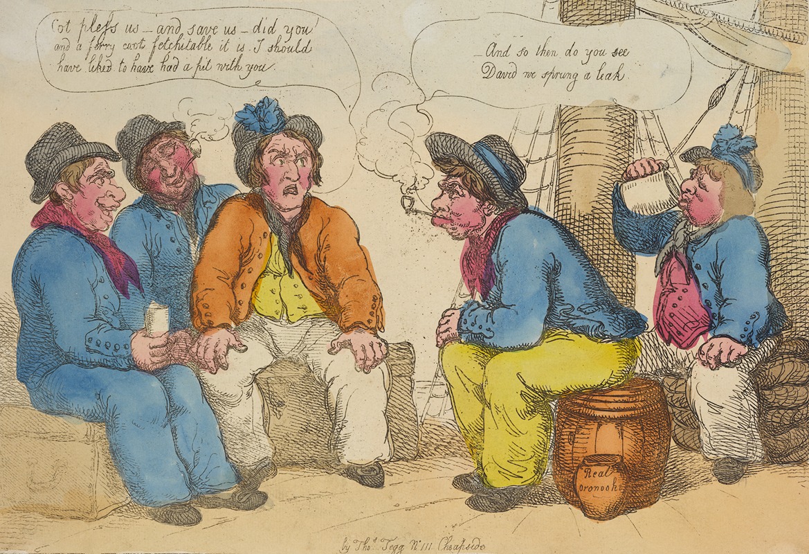 Thomas Rowlandson - The Welch sailor’s mistake or tars in conversation