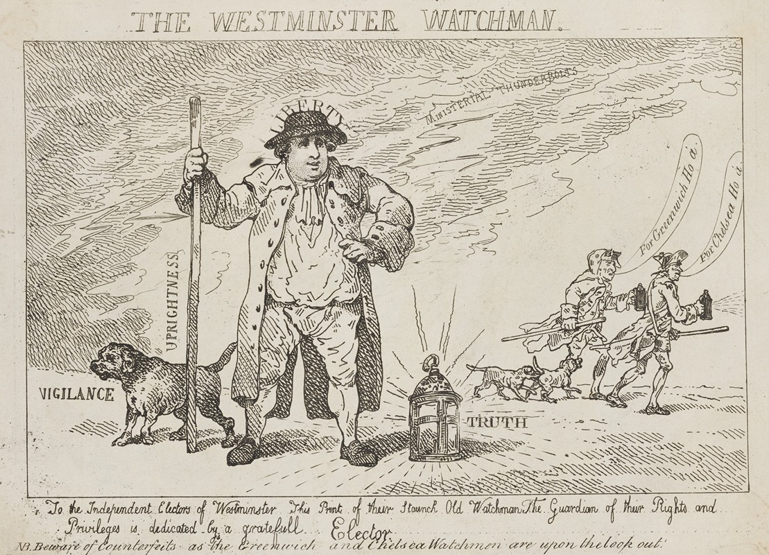 Thomas Rowlandson - The Westminster watchman