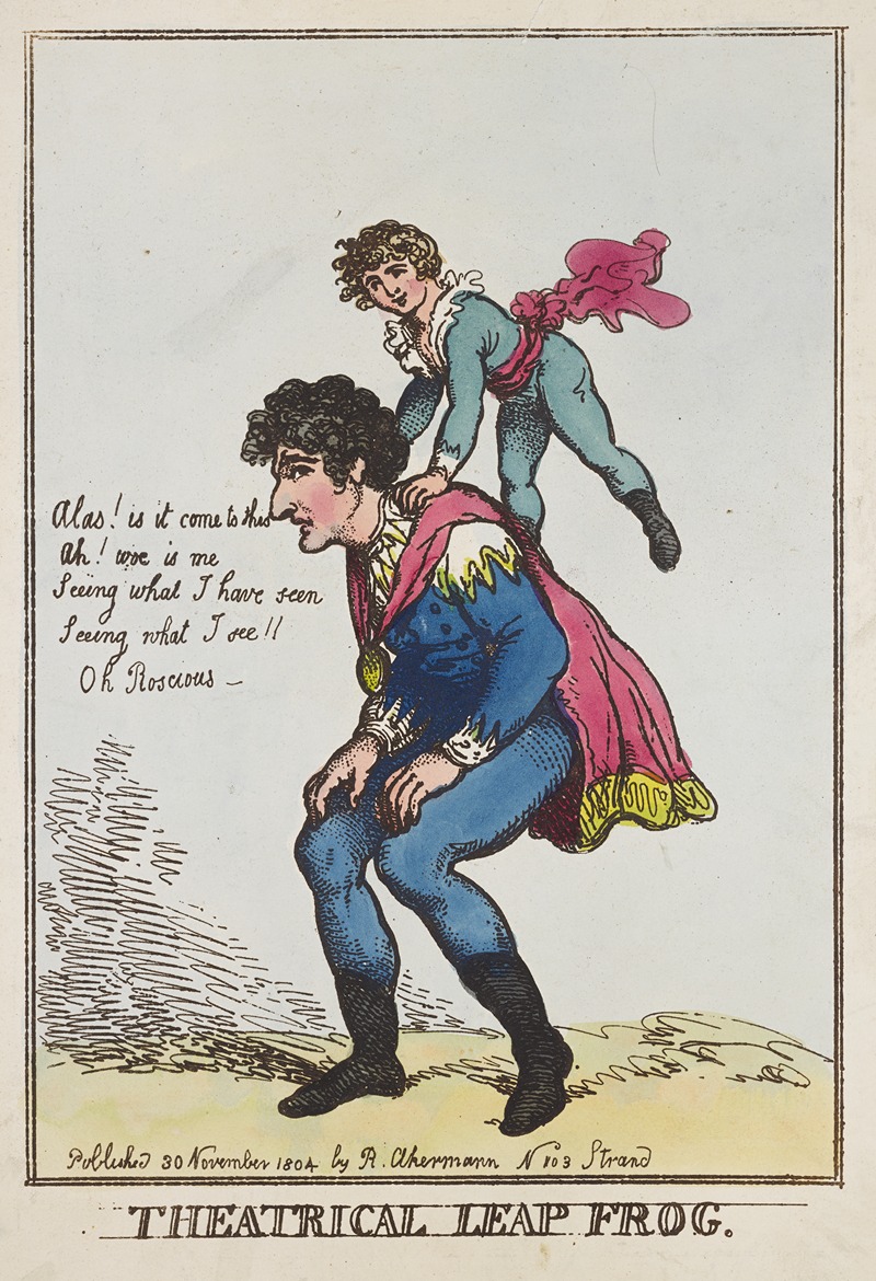 Thomas Rowlandson - Theatrical leap frog