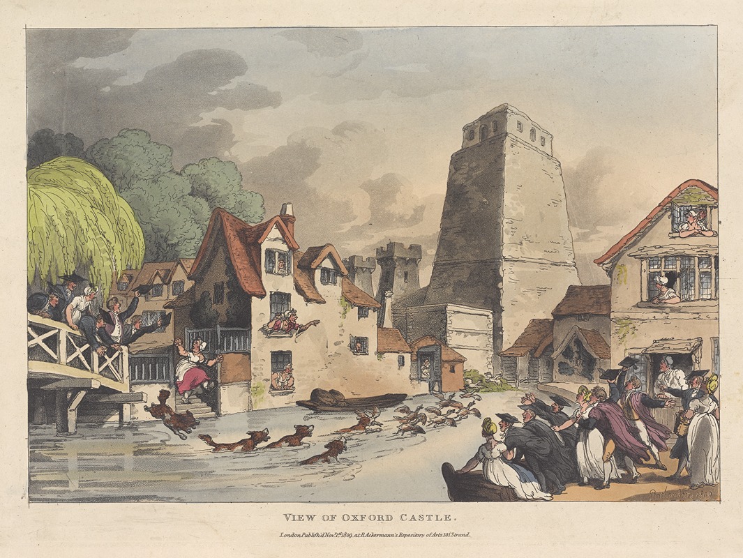 Thomas Rowlandson - View of Oxford Castle