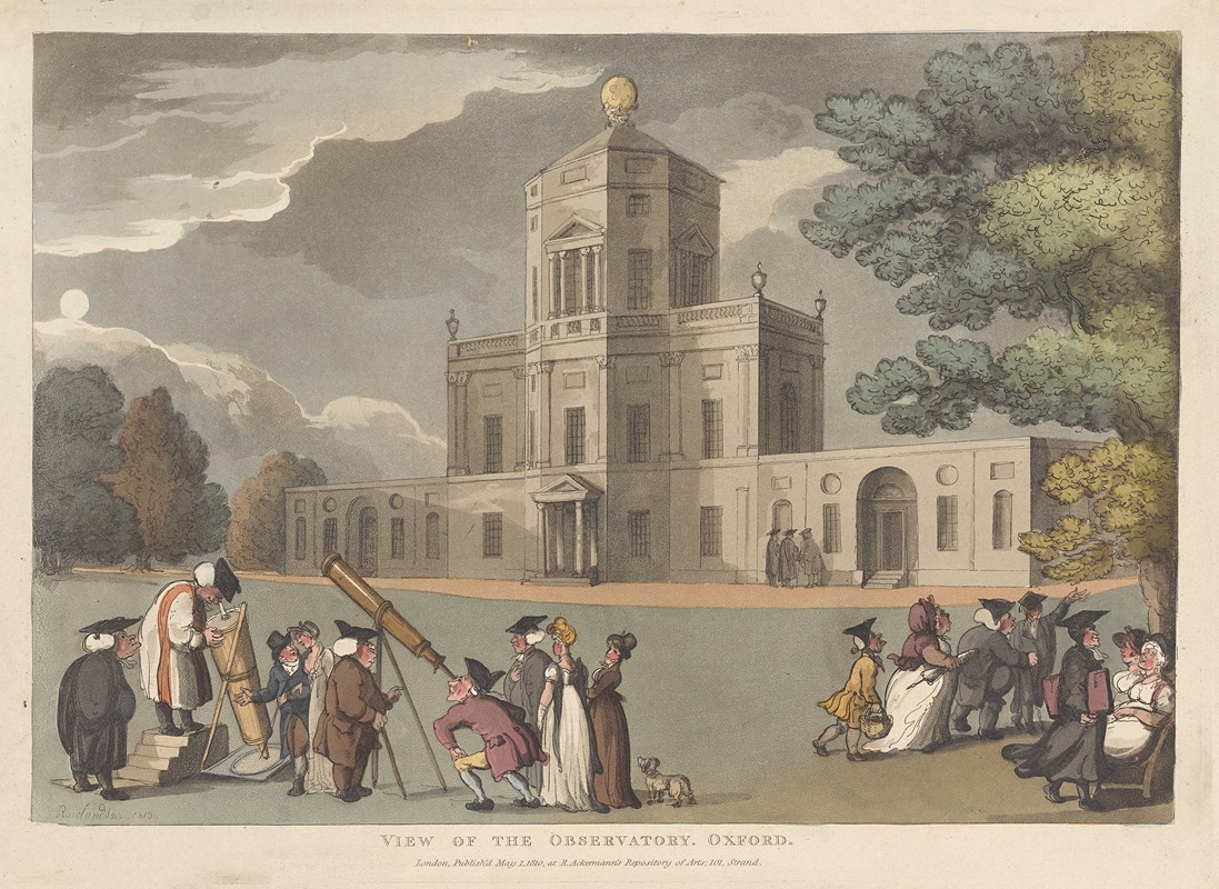 Thomas Rowlandson - View of the Observatory. Oxford