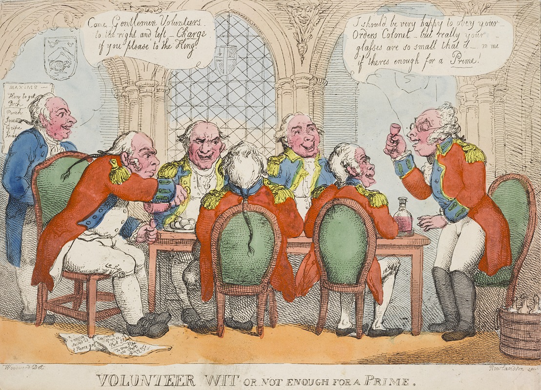 Thomas Rowlandson - Volunteer wit or not enough for a prime