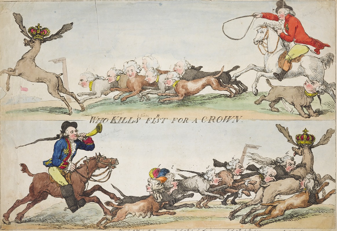 Thomas Rowlandson - Who kills first for a crown