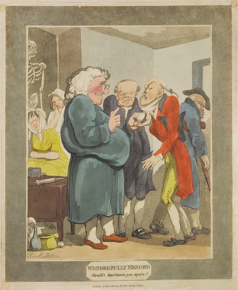 Thomas Rowlandson - Wonderfully mended. Should’t have known you again!!.